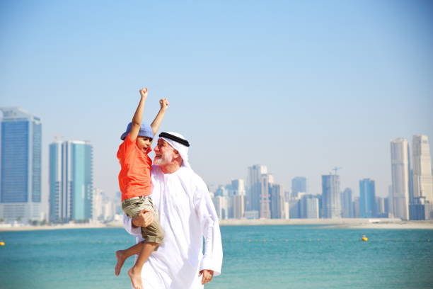 Arabian Grandfather and Grandchildren.